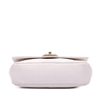 White Leather Chanel Flap Bag