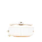 White Leather Chanel Flap Bag