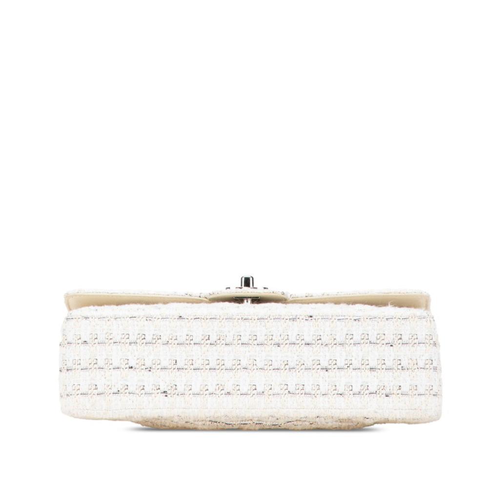 White Leather Chanel Shoulder Bag