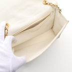 White Leather Chanel Shoulder Bag
