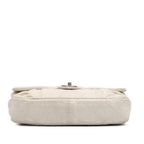 White Leather Chanel Flap Bag