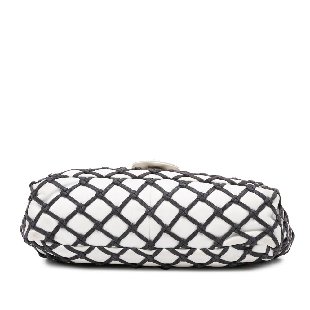 White Leather Chanel Flap Bag