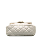 White Leather Chanel Shoulder Bag
