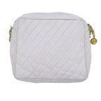 White Leather Chanel Shoulder Bag