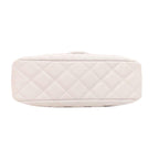 White Leather Chanel Shoulder Bag