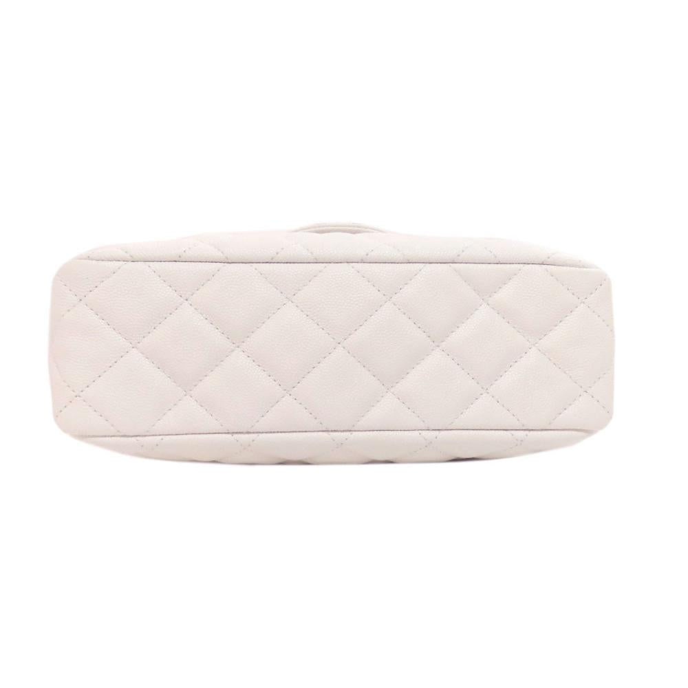 White Leather Chanel Shoulder Bag