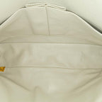 White Leather Chanel Flap Bag