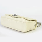 White Leather Chanel Shoulder Bag