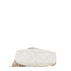 White Leather Chanel Shoulder Bag