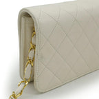White Leather Chanel Shoulder Bag