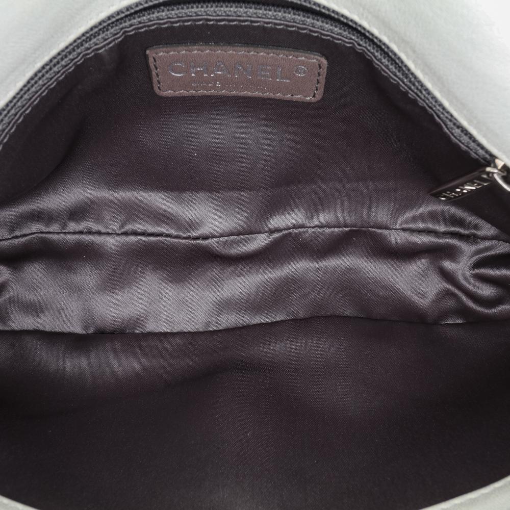 White Leather Chanel Flap Bag