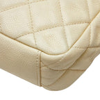 White Leather Chanel Shoulder Bag