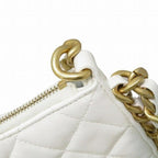 White Leather Chanel Crossbody Bag