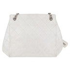 White Leather Chanel Shoulder Bag