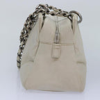 White Leather Chanel Shoulder Bag
