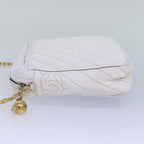 White Leather Chanel Shoulder Bag