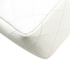White Leather Chanel Shoulder Bag