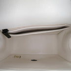 White Leather Chanel Flap Bag