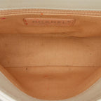 White Leather Chanel Flap Bag