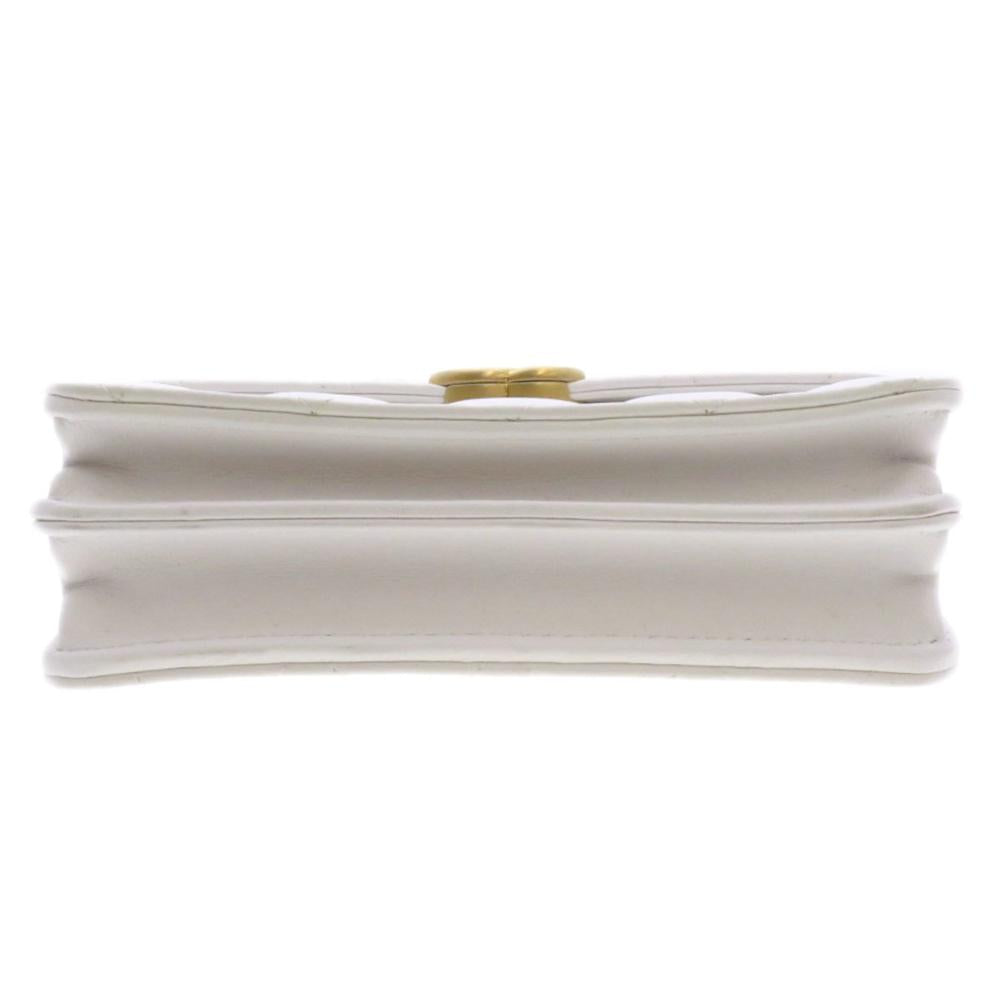 White Leather Chanel Wallet On Chain