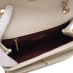 White Leather Chanel Crossbody Bag