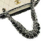 White Leather Chanel Tote