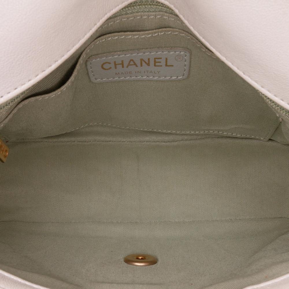 White Leather Chanel Flap Bag