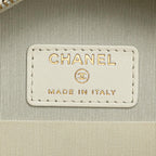 White Leather Chanel Crossbody Bag