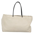 White Leather Chanel Tote