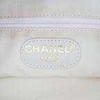 White Leather Chanel Tote