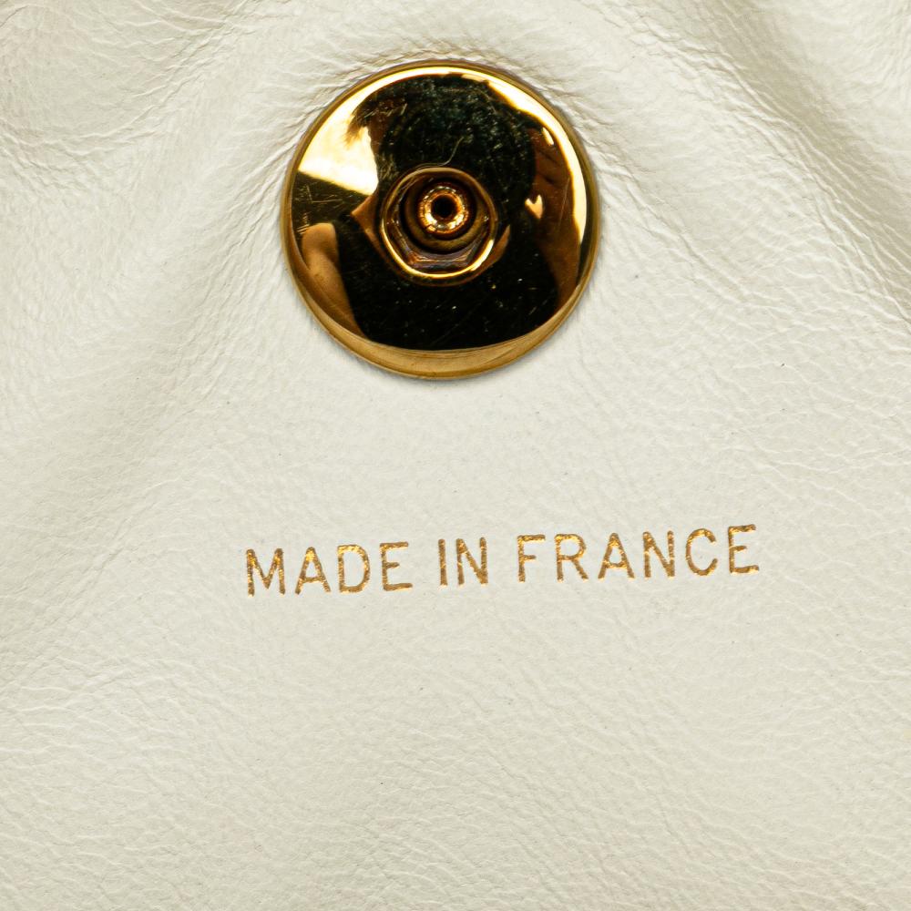 White Leather Chanel Backpack