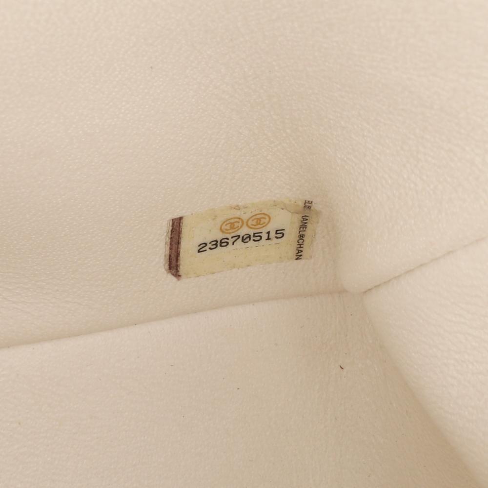 White Leather Chanel Flap Bag