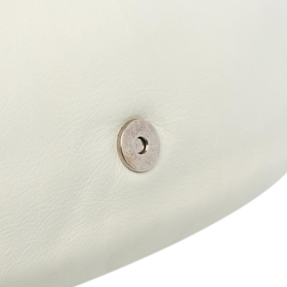 White Leather Chanel Flap Bag