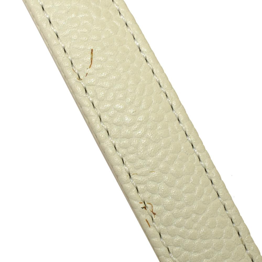 White Leather Chanel Shoulder Bag