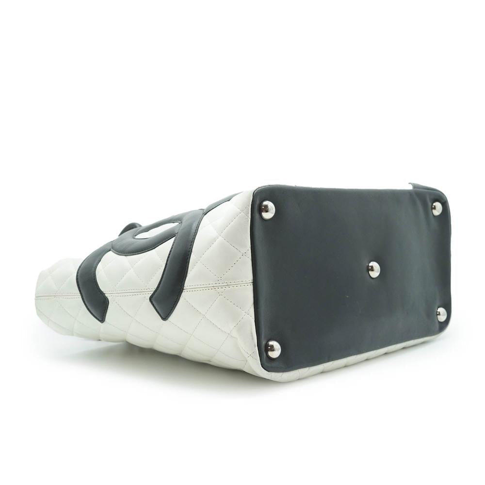 White Leather Chanel Tote
