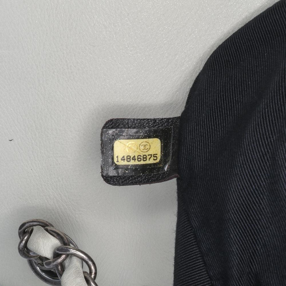 White Leather Chanel Flap Bag