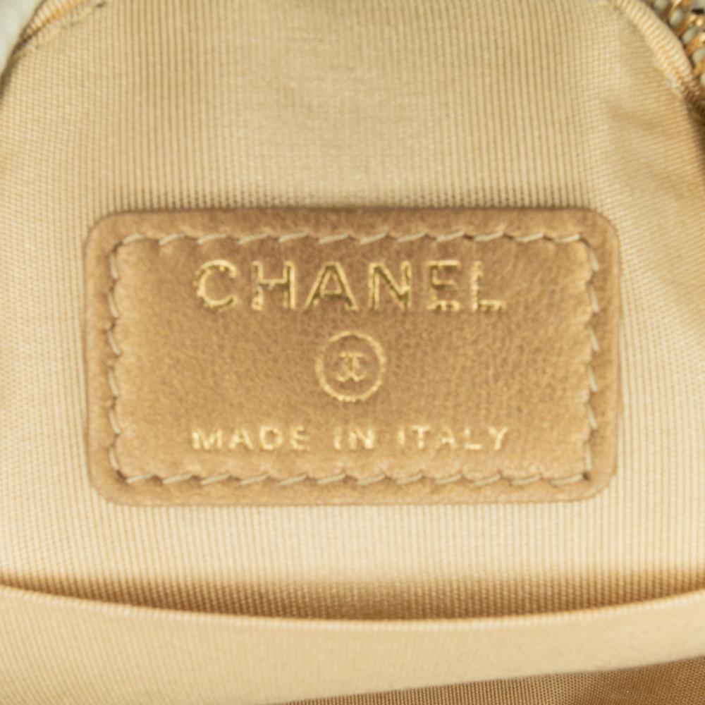 White Leather Chanel Crossbody Bag
