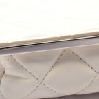White Leather Chanel Crossbody Bag