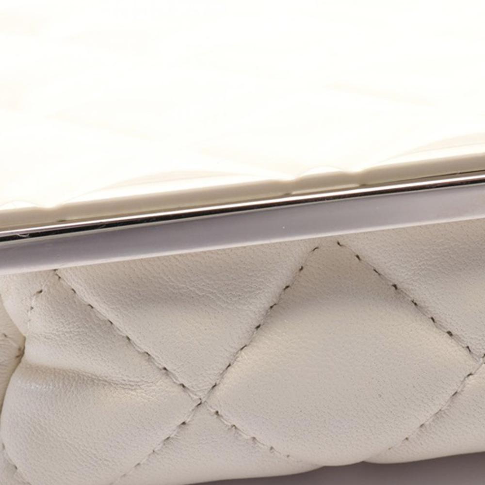 White Leather Chanel Crossbody Bag