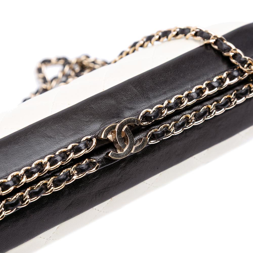 White Leather Chanel Crossbody Bag
