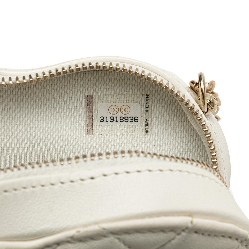 White Leather Chanel Flap Bag