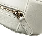 White Leather Chanel Crossbody Bag