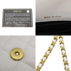 White Leather Chanel Wallet On Chain