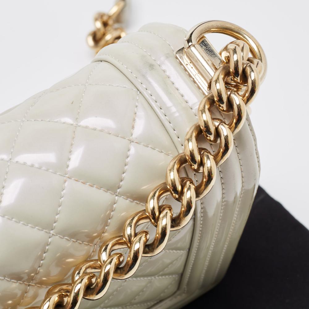 White Leather Chanel Flap Bag