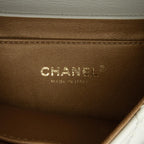 White Leather Chanel Flap Bag