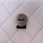 White Leather Chanel Flap Bag