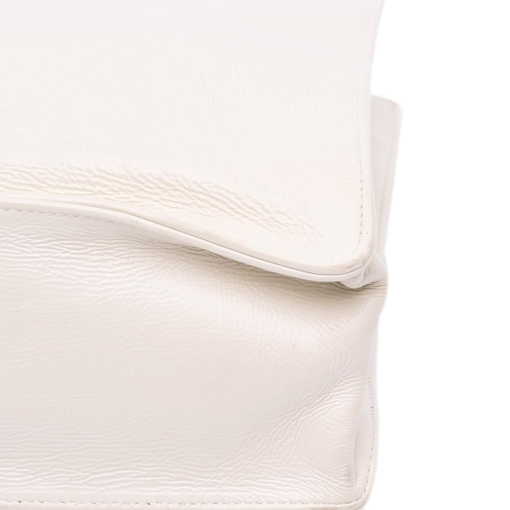 White Leather Chanel Tote
