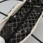 White Leather Chanel Tote