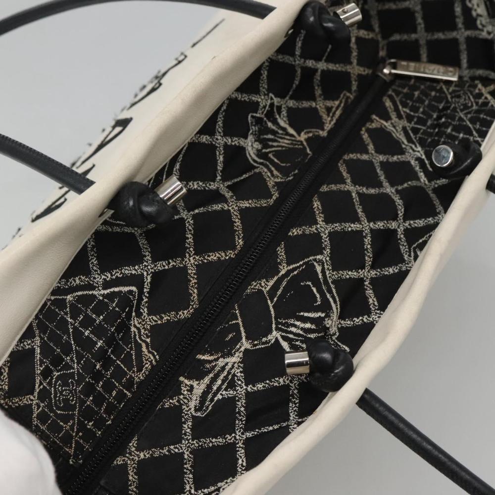 White Leather Chanel Tote