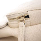 White Leather Chanel Crossbody Bag